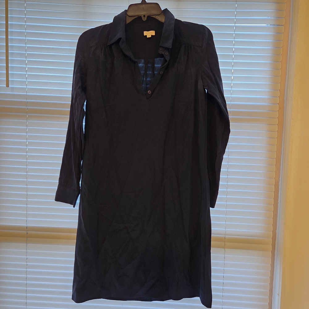 Cuyana Navy Blue Silk Dress - Picture 2 of 8